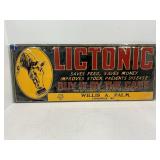 Lictonic Willis A. Palm horse embossed metal sign