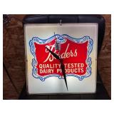 Borders Dairy Products Lighted Clock - works - 13