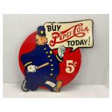 Vintage Double Sided Pepsi Cop cardboard store