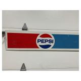 Pepsi Cooler Sign w/Top Flange - 45 1/2' x 11 1/2'