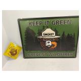 Smokey The Bear Signs - embossed prevent wildfires