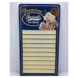 Bassetts metal Ice Cream Menu Board with plastic