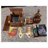 CANADIAN WHISKEY WOODEN BOX, MINSTER MACHINE