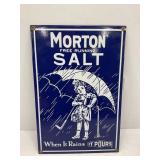 Morton Salt Porcelain Advertising Sign - 12' x 8'