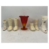 SHAWNEE CERAMIC BOOTS AND OTHER POTTERY &