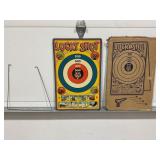 1950'S LUCKY SHOT TIN LITHO METAL BOARDGAME IN