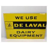 DeLaval dairy equipment metal sign from the Stout