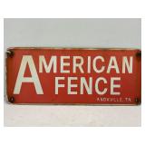 American Fence porcelain fence sign - 12' x 5'