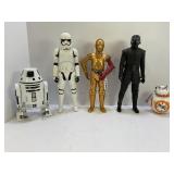 Lot of 5 Star Wars Figurines - R2D2, C3PO, Storm