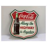 Coca-Cola Open Road metal embossed Advertising