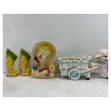 SHAWNEE CORNUCOPIA VASES, SHAWNEE GIRL WALL POCKET