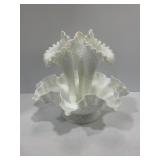 VINTAGE FENTON HOBNAIL WHITE MILKGLASS EPERGNE