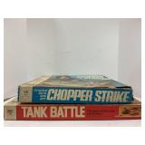 TANK BATTLE & CHOPPER STRIKE BOARD GAMES BY MILTON
