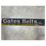 GATES BELTS CARDBOARD ADVERTISING SIGN - 39"X6 1/2