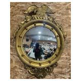ANTIQUE GOLD MIRROR W/ EAGLE ON TOP - 36" X 26"
