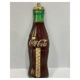 VINTAGE COCA-COLA METAL BOTTLE THERMOMETER BY