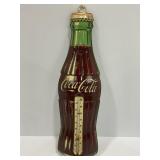 VINTAGE COCA-COLA METAL BOTTLE THERMOMETER BY
