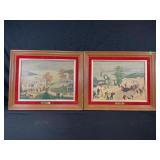 TURNER EARLY AMERICANA GRANDMA MOSES FRAMED