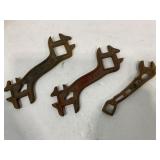 LOT OF VINTAGE FARM WRENCHES - 2 INTERNATIONAL