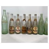 LARGE LOT OF ASSORTED POP BOTTLES  - COCA COLA,