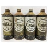 LOT OF 4 KENDALL SUPER DUTY OUTBOARD MOTOR OIL