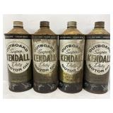 LOT OF 4 KENDALL SUPER DUTY OUTBOARD MOTOR OIL