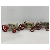 LOT OF 3 CAST IRON TOY TRACTORS