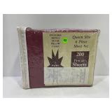 PERCALE QUEEN SIZE 6 PIECE SHEET SET NEW IN