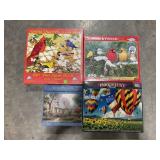 LOT OF 4 PUZZLES - 3 SEALED & ONE THOMAS KINKADE
