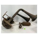 VINTAGE DOUBLE ELECTRIC AIR HORN AND AIR WHISTLE