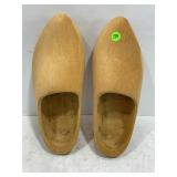 PAIR OF WOODEN DUTCH SHOES - 13" LONG