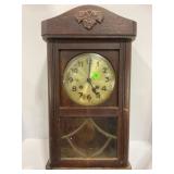 ANTIQUE GERMAN WALL CLOCK W/ CARL BADISCHE KEY