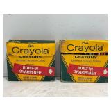 CRAYOLA 64 COUNT CRAYON BOXES WITH BUILT IN