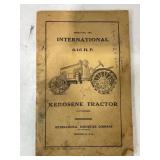 INTERNATIONAL 8-16 HP KEROSENE TRACTOR OWNER