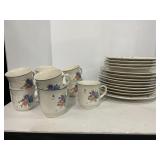 35+ PIECE SET OF PROVINCIAL BOUQUET STONEWARE
