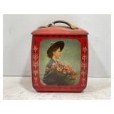 QUEEN ELIZABETH II CARNATION BISCUIT TIN - 6" TALL