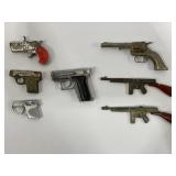 LARGE LOT OF NOVELTY TOY GUNS - PENCIL SHARPENER,
