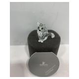 SWAROVSKI SILVER CRYSTAL CAT IN ORIGINAL PACKAGE