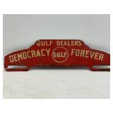 GULF DEMOCRACY FOREVER LICENSE PLATE TOPPER -