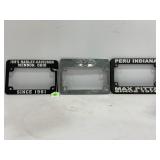 LOT OF 3 MOTOR CYCLE LICENSE PLATE HOLDERS -
