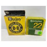 50+ ROUNDS OF REMINGTON 22 GOLDEN BULLETS &
