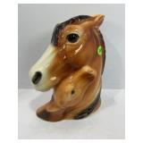ROYAL COPLEY HORSE W/ FOAL VASE - 8 1/2"