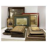 LARGE LOT OF TIN TYPE PHOTOS, BLACK AND WHITE