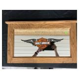 HARLEY DAVIDSON MOTOR CYCLES FRAMED MIRROR -