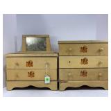 VINTAGE NURSERY WOOD DOLL DRESSERS-