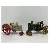 LOT OF 2 CAST IRON TOY TRACTORS