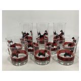 LOT OF 10 SCOTTIE DOG GLASSES