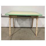VINTAGE ENAMELWARE TOP TABLE - 30" X 40" X 25" -