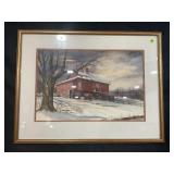 OLD BARN PAINTING 1977 WATER COLOR