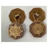 10KT GOLD CUFF LINKS 5.2G